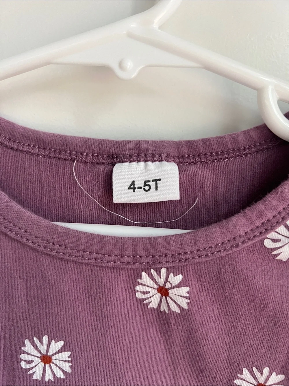 Girls' Mauve Daisy Ruffle Sleeve Tee